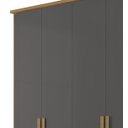 Ver imagem 3 de Guarda-roupa Casal Cinamomo com Grafite Estrela 6 Portas - Rv Móveis