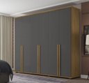 Ver imagem 2 de Guarda-roupa Casal Cinamomo com Grafite Estrela 6 Portas - Rv Móveis