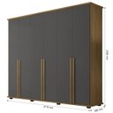 Ver imagem 6 de Guarda-roupa Casal Cinamomo com Grafite Estrela 6 Portas - Rv Móveis