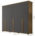 Ver imagem 6 de Guarda-roupa Casal Cinamomo com Grafite Estrela 6 Portas - Rv Móveis