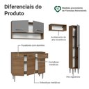Ver imagem 4 de Armário de Cozinha Completa 197 Cm Rustic-cinza Emilly Madesa 01