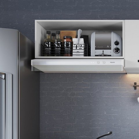 Armário para Cozinha Aéreo sem Portas Light Branco