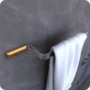 Ver imagem 1 de Suporte Porta Toalha De Rosto Parede Cromado e Gold Empire