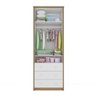 Quarto Infantil com Guarda-Roupa 2 Portas, Módulo 3 portas e Berço Cama Júnior Branco Brilho/ - 3