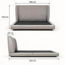 Ver imagem 7 de Conjunto Casal Cama Japonesa Cabeceira Milano Moderna Luxo Premiun Elegante Divani com Cabeceira em