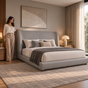 Ver imagem 4 de Conjunto Casal Cama Japonesa Cabeceira Milano Moderna Luxo Premiun Elegante Divani com Cabeceira em