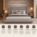 Ver imagem 5 de Conjunto Casal Cama Japonesa Cabeceira Milano Moderna Luxo Premiun Elegante Divani com Cabeceira em