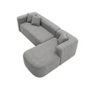Ver imagem 6 de Sofá Orgânico Módulo Curvo Siena 2,6MTS Boucle Cinza - Montanari'S Decor