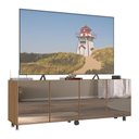 Ver imagem 1 de Rack Tv até 50 Polegadas 4 Portas com Rodízios e Espelhos Multimóveis Mp1080 Rustic