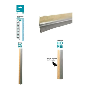 Veda Porta Rodo Silicone Protetor De Frestas Stamaco 80cm Transparente