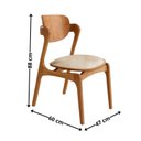 Ver imagem 2 de Conjunto com 2 Cadeiras em Madeira Celeste Gold Marrom/Off White/Imbuia