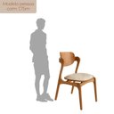 Ver imagem 4 de Conjunto com 2 Cadeiras em Madeira Celeste Gold Marrom/Off White/Imbuia