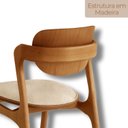 Ver imagem 5 de Conjunto com 2 Cadeiras em Madeira Celeste Gold Marrom/Off White/Imbuia