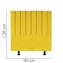 Ver imagem 2 de Cabeceira Estofada Carla 90cm Solteiro para Cama Colchão Box Quarto Suede Amarelo - Aurora Line