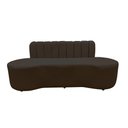 Ver imagem 4 de Sofá 3 Lugares Orgânico Curvo Madrid 180cm Suede Marrom