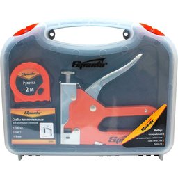 Grampeador de Alta Pressao Profissional e Maleta com 500 Grampos e Trena Sparta - 3