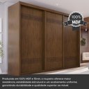 Ver imagem 6 de Guarda Roupa Casal 3 Portas de Correr 6 Gavetas Palissy Frisado MDF Marrom/Âmbar