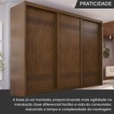 Ver mais imagens de Guarda Roupa Casal 3 Portas de Correr 6 Gavetas Palissy Frisado MDF Marrom/Âmbar