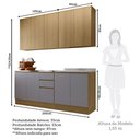 Ver imagem 5 de Cozinha Compacta 4 Peças com Tampo 200cm Slim Luciane Móveis