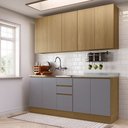 Ver imagem 1 de Cozinha Compacta 4 Peças com Tampo 200cm Slim Luciane Móveis