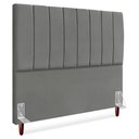 Ver imagem 1 de Cabeceira Casal 140 Cm com Frame Carla Suede Cinza Artte