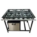 Ver imagem 3 de Fogão Alta Pressão 6 Bocas Alcazon com Forno 60 Litros Tampa Inox Acz-010+aczf-002