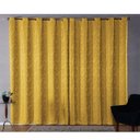 Ver imagem 1 de Cortina Sala Jacquard 2.80m X 1.70m Semi Blackout Requinte Varão Simples:Dourada