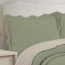 Ver imagem 2 de Cobre Leito Colcha By-collor Queen 3 Peças Verde-cinza - 100% Poliéster