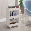 Ver imagem 3 de Mesa Auxiliar Manícure Pedicure Bancada Apoio Clínica Estética Porta Esmalte Salão Beleza Miriam