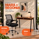 Ver imagem 5 de Conjunto de Escritório Mesa Niara e Cadeira Begônia Preto