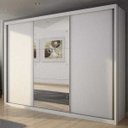 Ver imagem 1 de Guarda-Roupa Casal com Espelho 3 Portas de Correr Paradizzo Gold