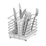 Porta Talher Organizador Quadrado Cromo Colors Branco - 1