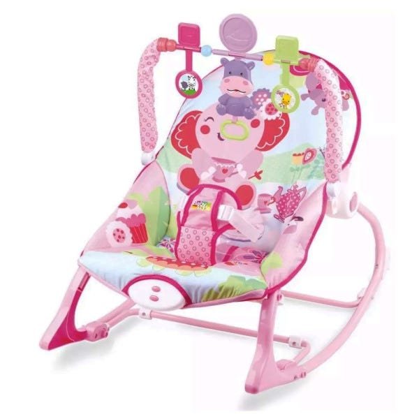Cadeira Descanso Bebê Baby Style Vibratória Musical Elefante - 1