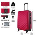 Ver imagem 2 de Mala de Viagem Tamanho Média 23kg Rodas 360 - Gladiador Diamond D1m: Cereja