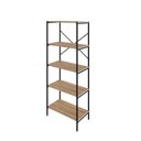 Ver imagem 1 de Estante C/05 Prateleiras 152x60x33cm Tub Tueh1565 Lâmina Mel - Est.preta Lâmina Mel / Est.preta