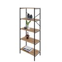 Ver imagem 5 de Estante C/05 Prateleiras 152x60x33cm Tub Tueh1565 Lâmina Mel - Est.preta Lâmina Mel / Est.preta