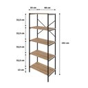 Ver imagem 7 de Estante C/05 Prateleiras 152x60x33cm Tub Tueh1565 Lâmina Mel - Est.preta Lâmina Mel / Est.preta