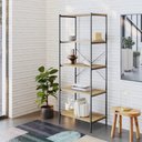 Ver imagem 2 de Estante C/05 Prateleiras 152x60x33cm Tub Tueh1565 Lâmina Mel - Est.preta Lâmina Mel / Est.preta