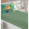 JOGO DE CAMA 2 PÇ- FRONHA ESTAMPADA+LENÇOL ELÁSTICO LISO BASIC - Minions - 1