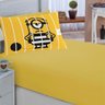 JOGO DE CAMA 2 PÇ- FRONHA ESTAMPADA+LENÇOL ELÁSTICO LISO PREMIUM - Minions Amar. - 1