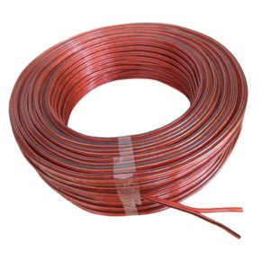 Fio para som Bicolor Paralelo Vermelho-preto 2x1,50mm Com 100 Metros