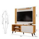 Ver imagem 2 de Rack com Painel para TV 65 Polegadas Peter 150cm Ripado Porta Deslizante Cedro Bali DJ Móveis
