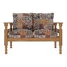 Namoradeira 2 Lugares Madeira Maciça Liz Multimóveis Cr7002.t66 Imbuia/floral - 5