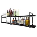 Ver imagem 1 de Aparador Industrial para Sala - Barzinho Preto - Adega Suspensa