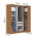 Ver imagem 3 de Quarto Modulado de Canto Madrid com 5 Portas e 2 Gavetas Maxel