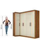 Ver imagem 5 de Quarto Modulado de Canto Madrid com 5 Portas e 2 Gavetas Maxel