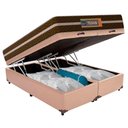 Ver imagem 6 de Cama Box Baú Casal Bipartido Sintético + Colchão Molas Ensacadas Texas Prime Colchões 138cm