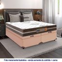Ver imagem 2 de Cama Box Baú Casal Bipartido Sintético + Colchão Molas Ensacadas Texas Prime Colchões 138cm
