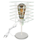 Ver imagem 1 de Luminária Mesa Abajur Mini Aramado Boxy Branco P/decorar