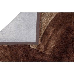 Tapete Quarto Sala Peludo Felpudo Degrade Marrom 2x2 - 2